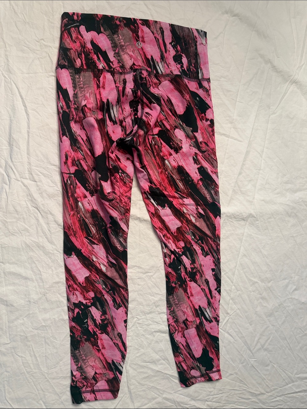 lululemon athletica Pink & Black Abstract Print Leggings